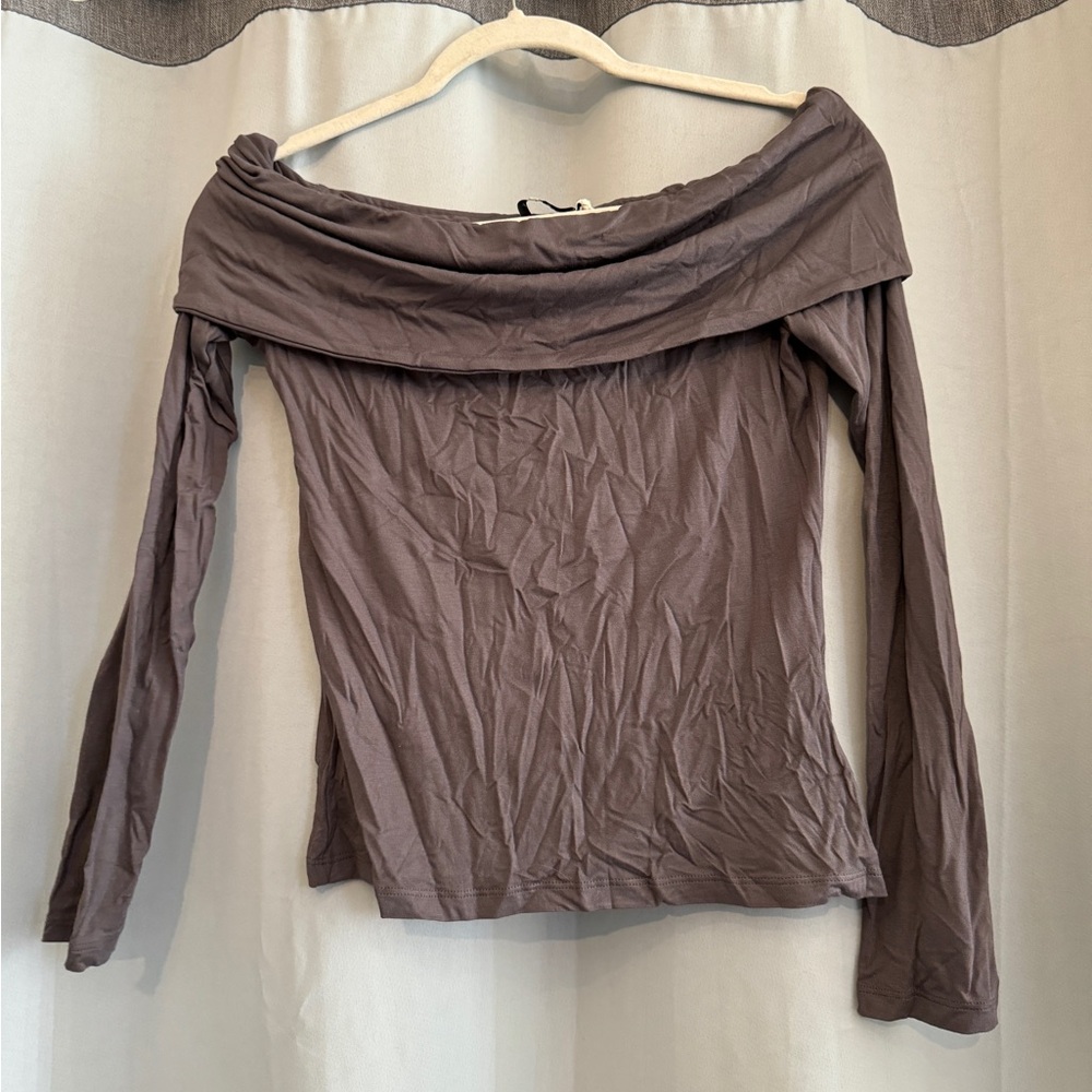 NA-KD Gray Soft Line Long Sleeve Top Medium - Picture 7 of 8